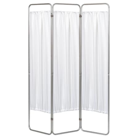 Omnimed 3 Section Economy Privacy Screen with Vinyl Panels, White 153093-10